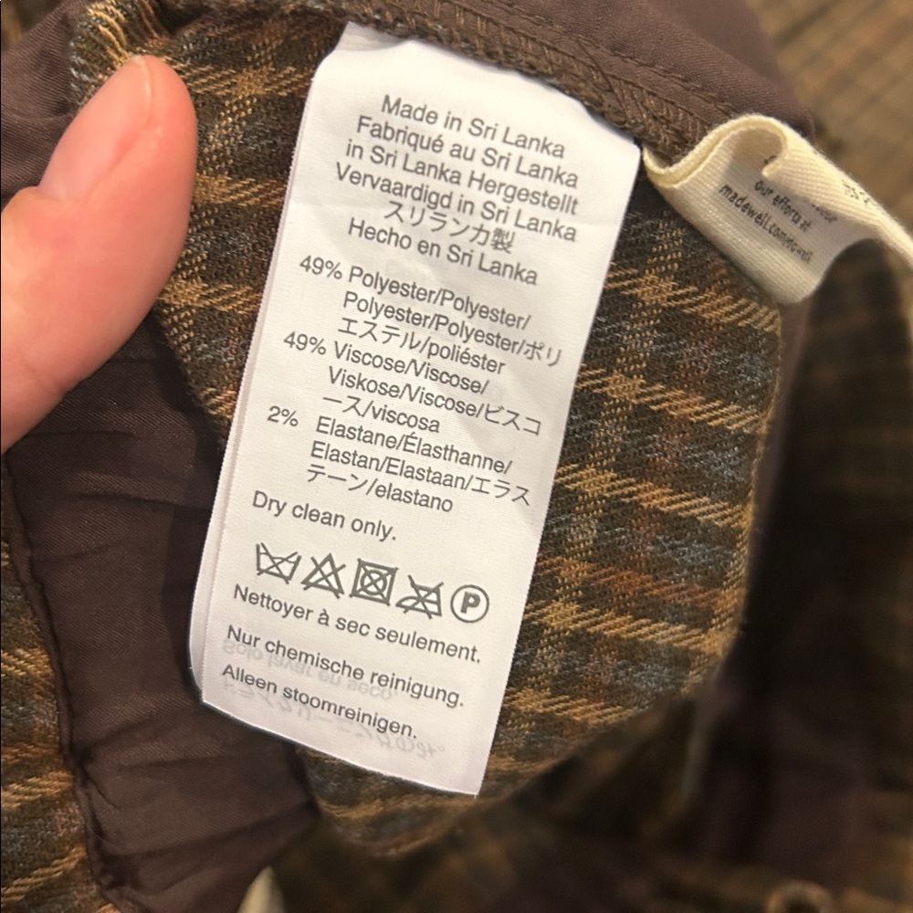 Madewell Plaid Paperbag Tapered Pants - Picture 5 of 7